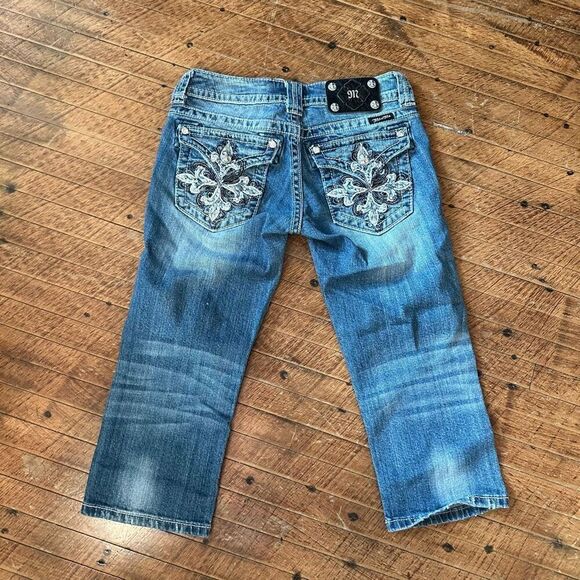 Miss Me bling western festival 26 cowboycore jean capri - Picture 3 of 3